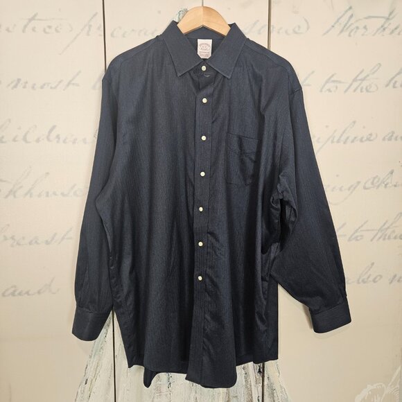 Lot of 2 Brooks Brothers Madison Fit Shirts Size 18-35 Blue Long Sleeve - Picture 6 of 10